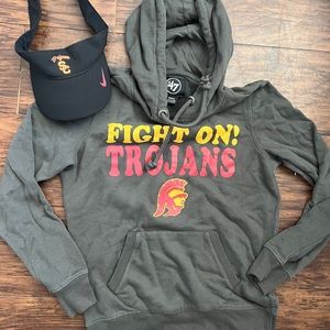 New USC merch - hoodie, shirt, visor, track short